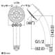 カクダイ 【販売終了】マッサージシャワー 3WAYタイプ シャワー/ソフト/マッサージ切替 吐水穴外周φ66mm マッサージシャワー 3WAYタイプ シャワー/ソフト/マッサージ切替 吐水穴外周φ66mm 355-807 画像3