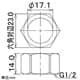 カクダイ 【販売終了】フレキパイプ用フクロナット(ナットのみ) 6711用 呼び径13 パッキン別売 黄銅製 フレキパイプ用フクロナット(ナットのみ) 6711用 呼び径13 パッキン別売 黄銅製 0673P-13 画像2