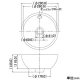 カクダイ 【販売終了】丸型手洗器 《Luju》 置型タイプ 容量1.1L 排水・国内6 オーバーフロー機能付 丸型手洗器 《Luju》 置型タイプ 容量1.1L 排水・国内6 オーバーフロー機能付 493-018 画像2