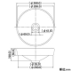 カクダイ 【販売終了】丸型手洗器 《瑠珠》 半埋めタイプ 排水・国内7 松葉 丸型手洗器 《瑠珠》 半埋めタイプ 排水・国内7 松葉 493-012-YG 画像2