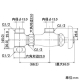 カクダイ 【販売終了】アングル分岐栓(C) 固定コマ式 呼び径13 パッキン付 アングル分岐栓(C) 固定コマ式 呼び径13 パッキン付 786-004-13 画像2