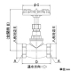 カクダイ 【生産完了品】グローブバルブ 配管用 呼び圧力10K×呼び13 グローブバルブ 配管用 呼び圧力10K×呼び13 653-005-13 画像2