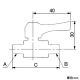 カクダイ 【販売終了】ミニチュアボールバルブ 反時計回り止水タイプ ワンタッチ着脱式 呼び3 オレンジハンドル ミニチュアボールバルブ 反時計回り止水タイプ ワンタッチ着脱式 呼び3 オレンジハンドル 651-901-3 画像3