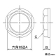 カクダイ 【販売終了】ボールタップ取付ナット 呼び径25 ボールタップ取付ナット 呼び径25 0668-25 画像2