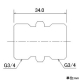 カクダイ 【販売終了】ネジニップル 接続用 呼び20 パッキン2枚付 ネジニップル 接続用 呼び20 パッキン2枚付 9099B 画像3