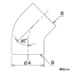 カクダイ 【販売終了】45°エルボ 呼び25 クローム仕上げ 45°エルボ 呼び25 クローム仕上げ 6466A-25 画像2