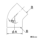 カクダイ 【販売終了】砲金45°エルボ 呼び25 砲金45°エルボ 呼び25 6466-25 画像2