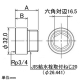 カクダイ 【販売終了】厚口ザルボ 呼び20 長さ20mm 厚口ザルボ 呼び20 長さ20mm 6111-20×20 画像2