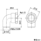 カクダイ 【生産完了品】銅管用水栓エルボ 呼び13×15.88mm 銅管用水栓エルボ 呼び13×15.88mm 6192B-13×15.88 画像2