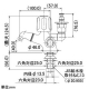 カクダイ 【販売終了】双口回転立水栓 単水栓タイプ 呼び13 取付穴径22〜27mm 自動閉止機構・逆流防止機能・ストッパー付 双口回転立水栓 単水栓タイプ 呼び13 取付穴径22〜27mm 自動閉止機構・逆流防止機能・ストッパー付 7249-13 画像2