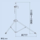 ハタヤ ハイパワースタンド 大型投光器用 耐荷重20.0kg 高さ1180〜1990mm ハイパワースタンド 大型投光器用 耐荷重20.0kg 高さ1180〜1990mm CHV-5 画像4
