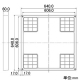 カクダイ 【生産完了品】洗濯機用防水パン W640サイズ 穴なしタイプ 耐荷重3.7kN ビス・キャップ付 ホワイト 洗濯機用防水パン W640サイズ 穴なしタイプ 耐荷重3.7kN ビス・キャップ付 ホワイト 426-415 画像2