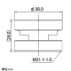 カクダイ 【販売終了】通気弁 追加用 取付ネジM31×1.0 通気弁 追加用 取付ネジM31×1.0 423-700 画像2