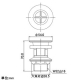 カクダイ 【販売終了】横穴金物 オーバーフロー付洗面・手洗器用 呼び25 ゴム栓付 横穴金物 オーバーフロー付洗面・手洗器用 呼び25 ゴム栓付 4301-25 画像2