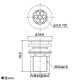 カクダイ 【生産完了品】丸鉢金物 オーバーフローなしの洗面・手洗器用 呼び25 全長70mm 目皿付 丸鉢金物 オーバーフローなしの洗面・手洗器用 呼び25 全長70mm 目皿付 430-002-25 画像2
