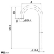 カクダイ 【販売終了】幅広ステッキ管 呼び25 サイズ140×550×83mm ツバ付 幅広ステッキ管 呼び25 サイズ140×550×83mm ツバ付 0438W-25A 画像2