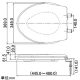 カクダイ 【販売終了】前丸便座 フタ付タイプ 標準・大型サイズ兼用 ホワイト 前丸便座 フタ付タイプ 標準・大型サイズ兼用 ホワイト 233-716 画像2