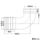 カクダイ 【販売終了】便器排水用エルボジョイント 洋風Pタイプ便器用 フラットタイプ 呼75VP・VU管兼用 便器排水用エルボジョイント 洋風Pタイプ便器用 フラットタイプ 呼75VP・VU管兼用 490-820-75 画像2