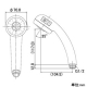 カクダイ 【販売終了】節水マッサージシャワー 吐水穴外周φ52mm アダプター付 節水マッサージシャワー 吐水穴外周φ52mm アダプター付 356-509 画像3