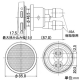 カクダイ 【販売終了】一口循環金具10A ワンロック式 ペア耐熱管用 取付穴径50mm・厚さ15mm以下の浴槽用 フック棒付 PPS製 一口循環金具10A ワンロック式 ペア耐熱管用 取付穴径50mm・厚さ15mm以下の浴槽用 フック棒付 PPS製 415-007 画像2