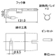 カクダイ 【販売終了】一口循環金具10A ペア耐熱管用 取付穴径50mm・厚さ15mm以下の浴槽用 フック棒・バンド付 黄銅製 一口循環金具10A ペア耐熱管用 取付穴径50mm・厚さ15mm以下の浴槽用 フック棒・バンド付 黄銅製 415-001 画像3