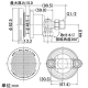 カクダイ 【販売終了】一口循環金具 ペアホース(ネジ)用 S・L兼用 取付穴径50mm・厚さ15mm以下の浴槽用 フック棒付 PPS製 一口循環金具 ペアホース(ネジ)用 S・L兼用 取付穴径50mm・厚さ15mm以下の浴槽用 フック棒付 PPS製 415-216 画像2