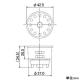カクダイ 【販売終了】流し台ゴミ受(小) ステンレス槽用 9409B用 ゴム栓付 流し台ゴミ受(小) ステンレス槽用 9409B用 ゴム栓付 9401 画像2