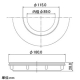 カクダイ 【販売終了】ディスポーザー取付用フランジ BLタイプ流し台用 サイズφ180mm ディスポーザー取付用フランジ BLタイプ流し台用 サイズφ180mm 4552 画像2