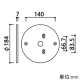 オーデリック 樹脂絶縁台 丸形タイプ サイズφ187×7mm アイボリー 樹脂絶縁台 丸形タイプ サイズφ187×7mm アイボリー PF219W 画像2