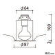 オーデリック 【生産完了品】LEDベースダウンライト 高気密SB形 ミニクリプトンレフ形 白熱灯60Wクラス 昼白色 埋込穴φ75 ブラック LEDベースダウンライト 高気密SB形 ミニクリプトンレフ形 白熱灯60Wクラス 昼白色 埋込穴φ75 ブラック OD361314ND 画像2
