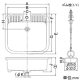 カクダイ 【販売終了】水栓柱パン 屋外用 サイズ550×500mm 排水共栓・ゴム栓付 ミカゲ 水栓柱パン 屋外用 サイズ550×500mm 排水共栓・ゴム栓付 ミカゲ 624-921 画像2