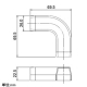 カクダイ 【生産完了品】エルボカバー 平面用 増設配管部品 エルボカバー 平面用 増設配管部品 681-203 画像2