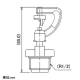 カクダイ 【販売終了】ミストスプリンクラー 小型タイプ 取付ネジR1/2 散水角180° ミストスプリンクラー 小型タイプ 取付ネジR1/2 散水角180° 576-923 画像3