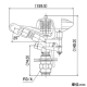 カクダイ 【販売終了】スプリンクラー 二連双孔式 全回転・部分回転兼用 取付ネジR3/4 ノズル口径4.7×2.3mm 拡散ピン付 スプリンクラー 二連双孔式 全回転・部分回転兼用 取付ネジR3/4 ノズル口径4.7×2.3mm 拡散ピン付 5477-20 画像2