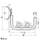 ネグロス電工 【販売終了】吊りボルト・丸鋼用ケーブル支持金具 《FVラック&#174;》 二重天井用 W3/8 φ9 全長118mm 電気亜鉛めっき 吊りボルト・丸鋼用ケーブル支持金具 《FVラック&#174;》 二重天井用 W3/8 φ9 全長118mm 電気亜鉛めっき 10WCFR-W3 画像3