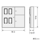 日東工業 【生産完了品】集合計器盤キャビネット 防塵・防水形 120(60)A×8回路用 3枚扉 木製基板付 横1200×縦2100×深200mm 集合計器盤キャビネット 防塵・防水形 120(60)A×8回路用 3枚扉 木製基板付 横1200×縦2100×深200mm SH-128TB 画像2