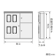 日東工業 法人様限定 集合計器盤キャビネット 防塵・防水形 120(60)A×4回路用 屋根付 3枚扉 木製基板付 横1100×縦1100×深200mm 代引き決済不可 集合計器盤キャビネット 防塵・防水形 120(60)A×4回路用 屋根付 3枚扉 木製基板付 横1100×縦1100×深200mm SHO-124TB 画像2