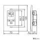 パナソニック 埋込100・200V併用接地コンセント 15・20A兼用 単3分岐配線用 プレート付 埋込100・200V併用接地コンセント 15・20A兼用 単3分岐配線用 プレート付 WTL1923WK 画像3