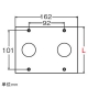 アメリカン電機 埋込コンセント用プレート 引掛形20A・30A用 3ヶ用ボックス用 φ41.5穴×2ヶ 新金属製 埋込コンセント用プレート 引掛形20A・30A用 3ヶ用ボックス用 φ41.5穴×2ヶ 新金属製 1161-2A 画像2