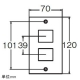 アメリカン電機 複式横型埋込コンセント用プレート 引掛形・抜止形15A用 1ヶ用ボックス用 角穴×2ヶ エンプラ(ナイロン樹脂)製 複式横型埋込コンセント用プレート 引掛形・抜止形15A用 1ヶ用ボックス用 角穴×2ヶ エンプラ(ナイロン樹脂)製 1101N 画像2