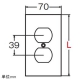 アメリカン電機 【限定特価】複式埋込コンセント用プレート 平刃形15A・20A用 1ヶ用ボックス用 小判穴×2ヶ エンプラ(ナイロン樹脂)製 複式埋込コンセント用プレート 平刃形15A・20A用 1ヶ用ボックス用 小判穴×2ヶ エンプラ(ナイロン樹脂)製 V41N 画像2