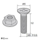 アメリカン電機 M3皿ねじセット 機器用アウトレット取付用ねじセット M3×12mm・M3フランジナットセット 各10個入 M3皿ねじセット 機器用アウトレット取付用ねじセット M3×12mm・M3フランジナットセット 各10個入 ZSM3 画像2