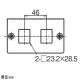 ネグロス電工 【販売終了】【受注生産品】コンセントプレート 《レースウェイ》 大角形2個用 塗装 【受注生産品】コンセントプレート 《レースウェイ》 大角形2個用 塗装 P-CP2F 画像2
