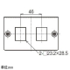ネグロス電工 【販売終了】【受注生産品】コンセントプレート 《サスウェイ&#174;》 大角形2個用 【受注生産品】コンセントプレート 《サスウェイ&#174;》 大角形2個用 S-CP2F 画像2