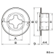 ネグロス電工 【販売終了】プチロクワイド 床面用 丸穴タイプ 呼び125 プチロクワイド 床面用 丸穴タイプ 呼び125 TAFPW125 画像2