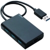 ELECOM 【生産完了品】有線LANアダプター ギガビット対応 USB3.0 Type-A USBハブ付 ケーブル長30cm ブラック EDC-GUA3H-B