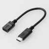 ELECOM 【生産完了品】USB2.0ケーブル Type-C/micro-B 2重シールドタイプ 長さ0.15m MPA-MBFCM01NBK