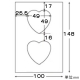 ELECOM なまえキーホルダー ハート型 超光沢紙タイプ 2面×2シート入 なまえキーホルダー ハート型 超光沢紙タイプ 2面×2シート入 EDT-NMKH3 画像3