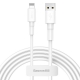 電材堂 【販売終了】USBケーブル ミニホワイトケーブルUSB for iP 1m ホワイト DCALSW02