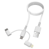 多摩電子工業 USBケーブル 3in1タイプ Lightning・Type-C・microUSBコネクタ対応 1.2m TH142LSCW